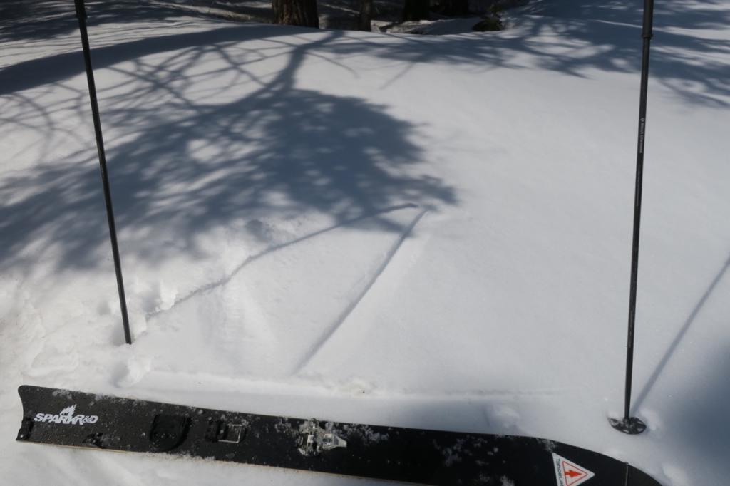  Shallow refreeze evident by close proximity of frozen surface snow and fully wet snow. 