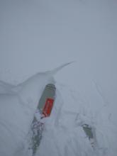 Cracking on a wind loaded test slope.