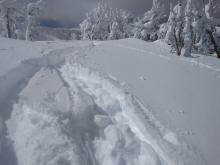 A good 2 feet of snow on the ridgetops available for drifting with the next moderate or stronger wind event.