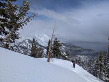 One whumpf triggered while skinning along the ridge