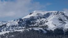 Stevens from afar with a good view of the North Cirque.