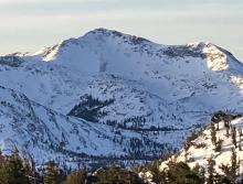 Avalanche on Dicks Peak viewed from Jakes Peak on Jan 5.