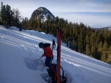 Pit location. A large whumpf of this slope was later intentionally triggered.