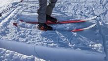 Unreactive wind slab near summit, N aspect, near treeline, 9,200'.