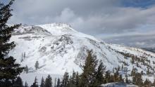 Scoured south face of Stevens Peak, taken 12/30.