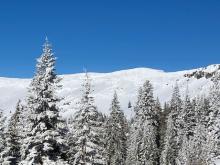 Previous wind scouring along the Basin/Castle Ridge