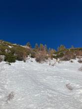 Snow coverage below about 7000 feet became less consistent