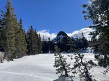 Small midday cloud build-up near Black Butte.