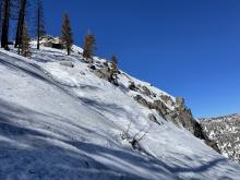 No new snow on the summit of Becker Peak.