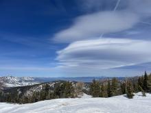 Lenticulars over east side of Tahoe.