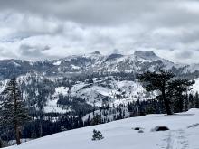 View of the crest out of Coldstream Canyon. Mid morning.