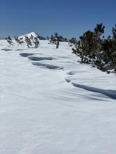 Small cornices starting to form on Relay ridge