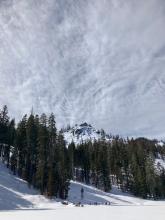 Looking up at the north side of Becker Peak