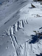 Stable wind deposited snow.