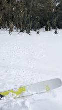 Roller balls and pinwheels on an ESE facing slope at 12:30 pm near the summit of Mt. Judah.