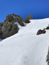 Skier triggered small wet loose avalanche on E aspect at 11:30am