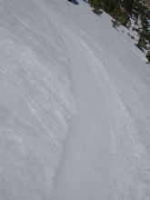 Ski penetration never exceeded 2 inches prior to our noon departure.