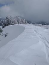 Wind scoured ridgeline 