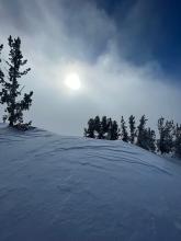 Wind effect along the summit ridge. 