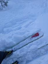 Small wind slabs forming and becoming reactive on the summit ridge.