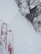 Wind slab test slope failure.