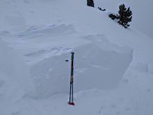 Cornice pieces were still big ~200ft downslope from where they originated