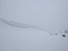 Large cornices above Wildflower Ridge. 