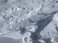 Ski cut cornice release of small soft chunks.