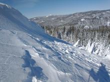 Avalanche from the night of Jan 18. Pit dug adjacent to this avalanche.