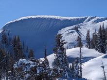 Impressive patterns along ridgelines from previous winds