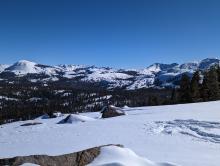 Markleeville Peak, The Nipple, and Forestdale with no wind transport observed