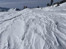 Scoured ridgeline at the summit.