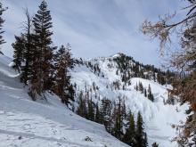 Overview of the upper part of the cirque between Becker and Talking.